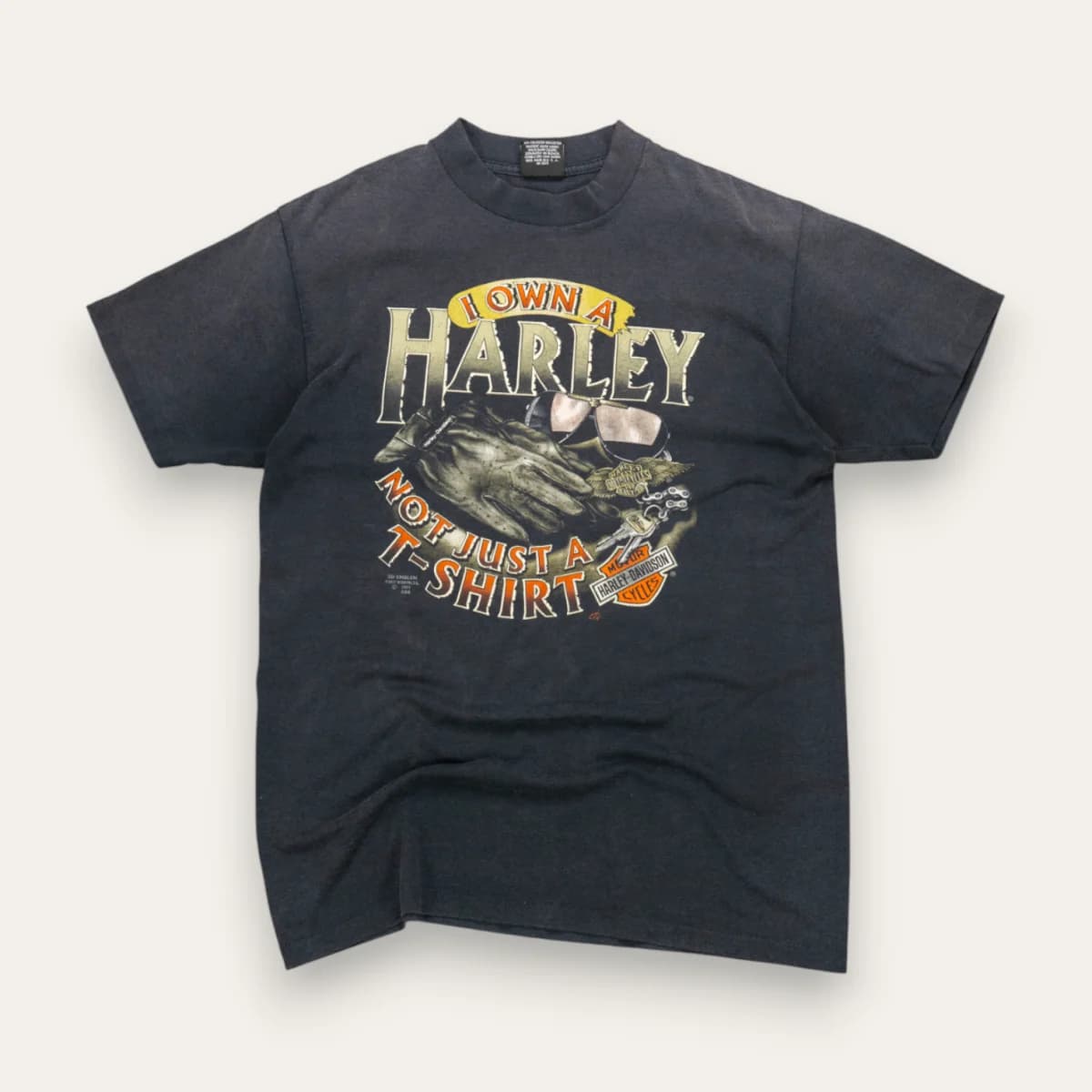 1991 3D Emblem I Own A Harley - L