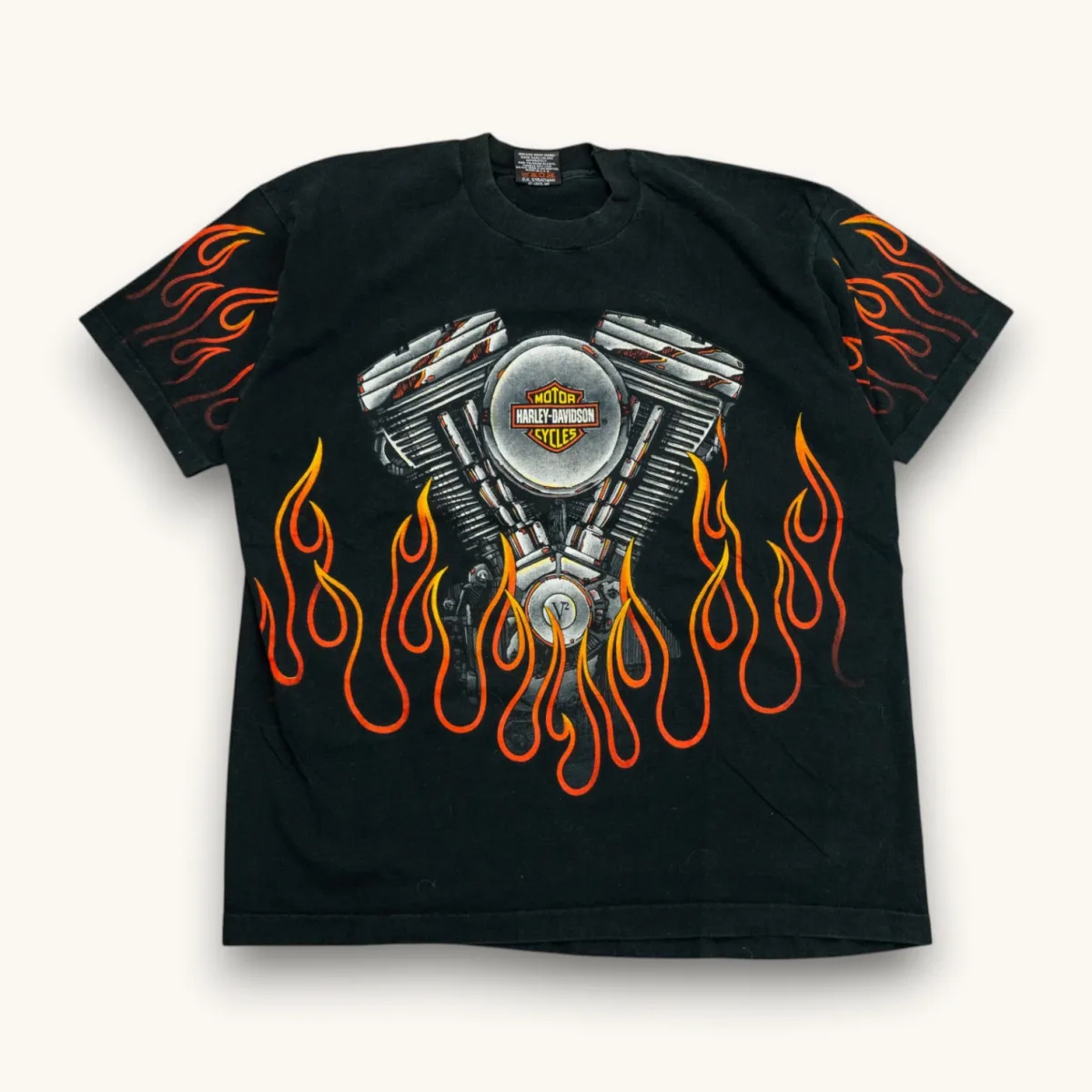 1996 Red Flames Silhouette V-Twin Harley Davidson alternate view
