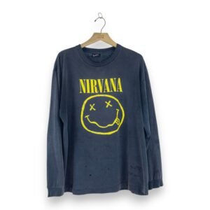 Nirvana Big Face Smiley Giant Tag LS