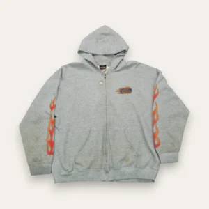 2001 Thrashed Harley Flame Hoodie - XXL