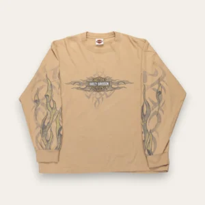 2005 Tan Barrel Flames Tribal Blades Harley Davidson LS - XL