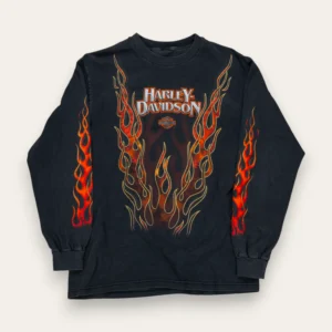 90s Harley Davidson Rising Flame Longsleeve Large