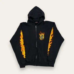 90s Harley Davidson Chrome Sleeve Zip Up Large