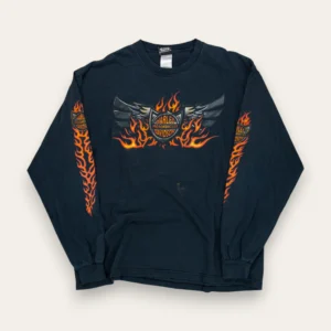 2000s Harley Davidson Flame Longsleeve XL