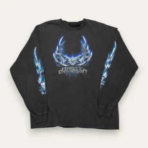 2002 Blue Blades Flames Harley Davidson LS - XL